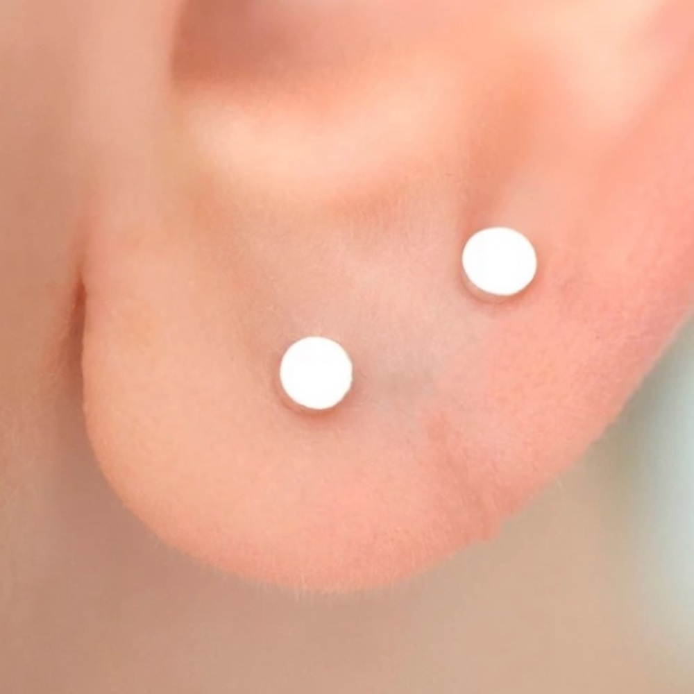 Stainless Steel Stud Earrings - Picture 3 of 4